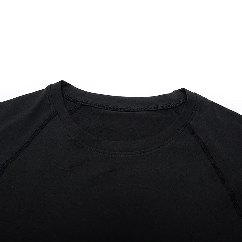 Fast fashion men's running tight fitting T-shirt long sleeved sports T-shirt gym fitness sportswear men's jogging sportswear