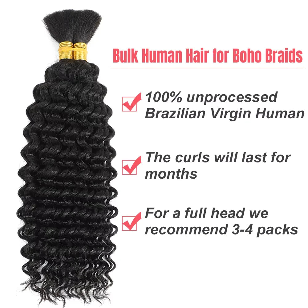 40 Inch Colored Water Deep Wave Curly Human Hair