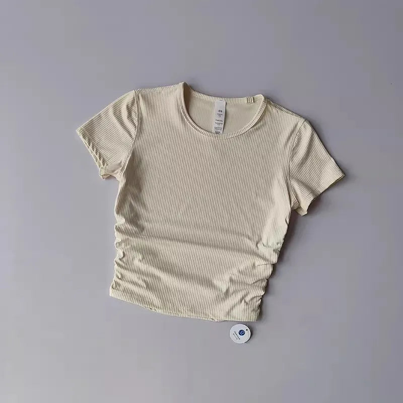 Women Seamless Yoga T-Shirt.
