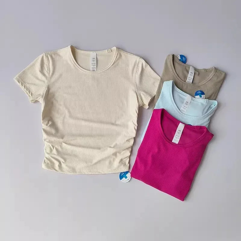 Women Seamless Yoga T-Shirt.
