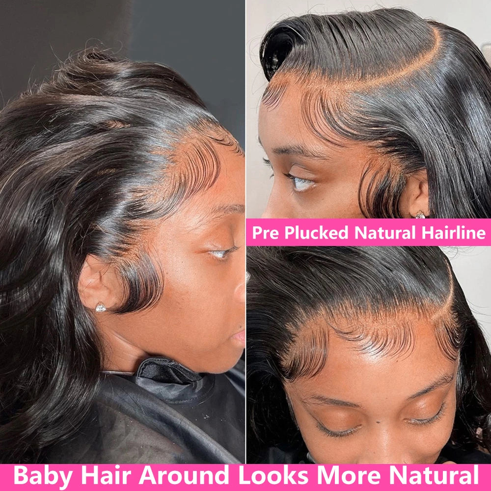 HD Body Wave Lace Front Wig Pre Plucked Loose Wave Lace Frontal Wig 100% Human Hair Wigs For Black Women