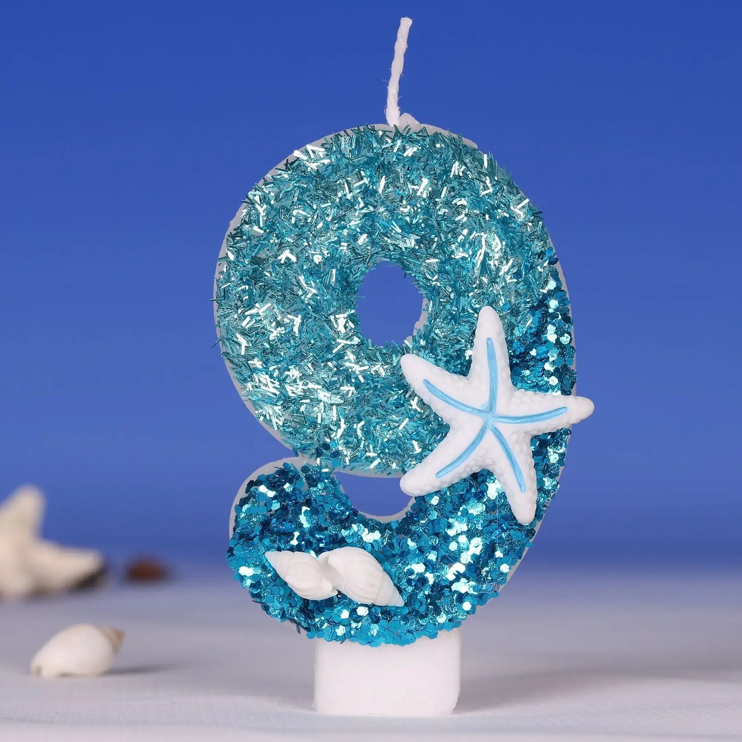 Blue Snowflake Cake Candles.