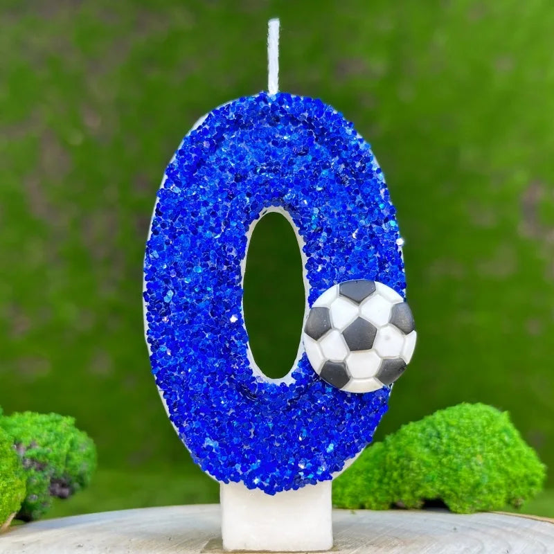 Football digital birthday candles.