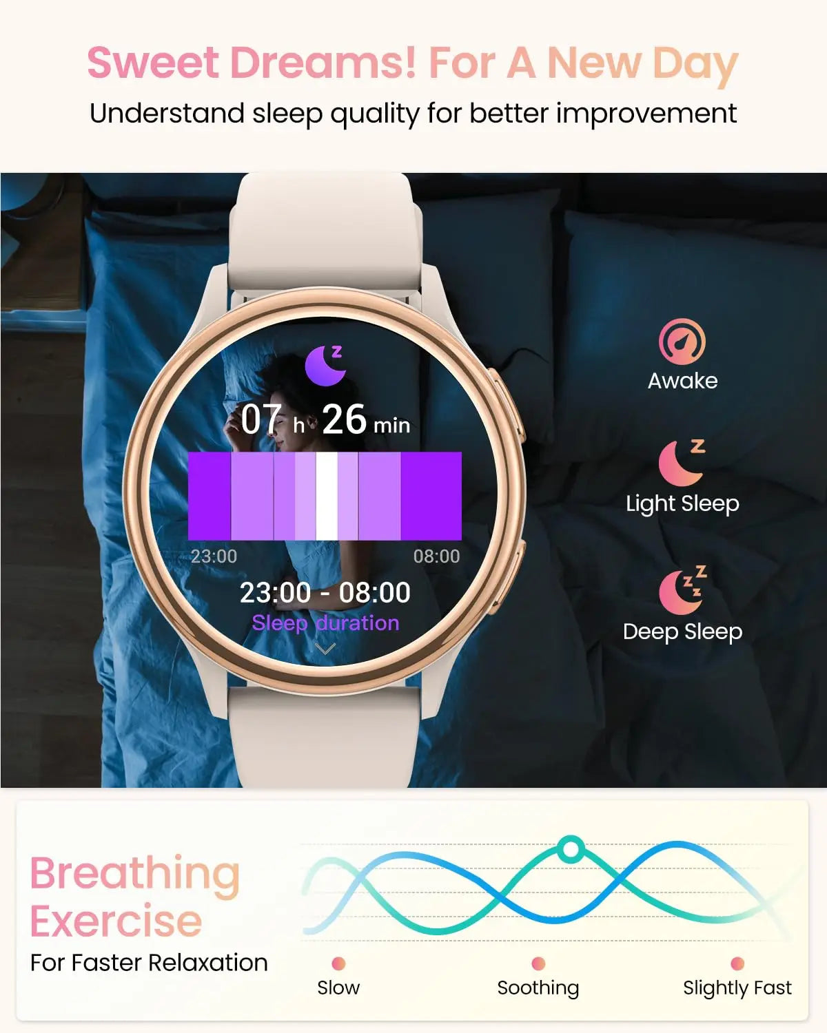 Smart Watches for Women, for iPhone & Android