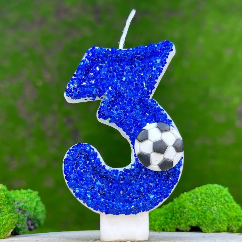 Football digital birthday candles.