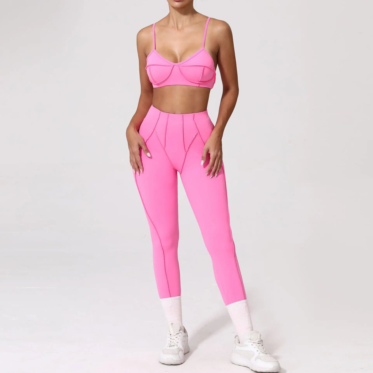 Seamless Yoga Sets High Waist Hip-lifting Leggings Sets for Women