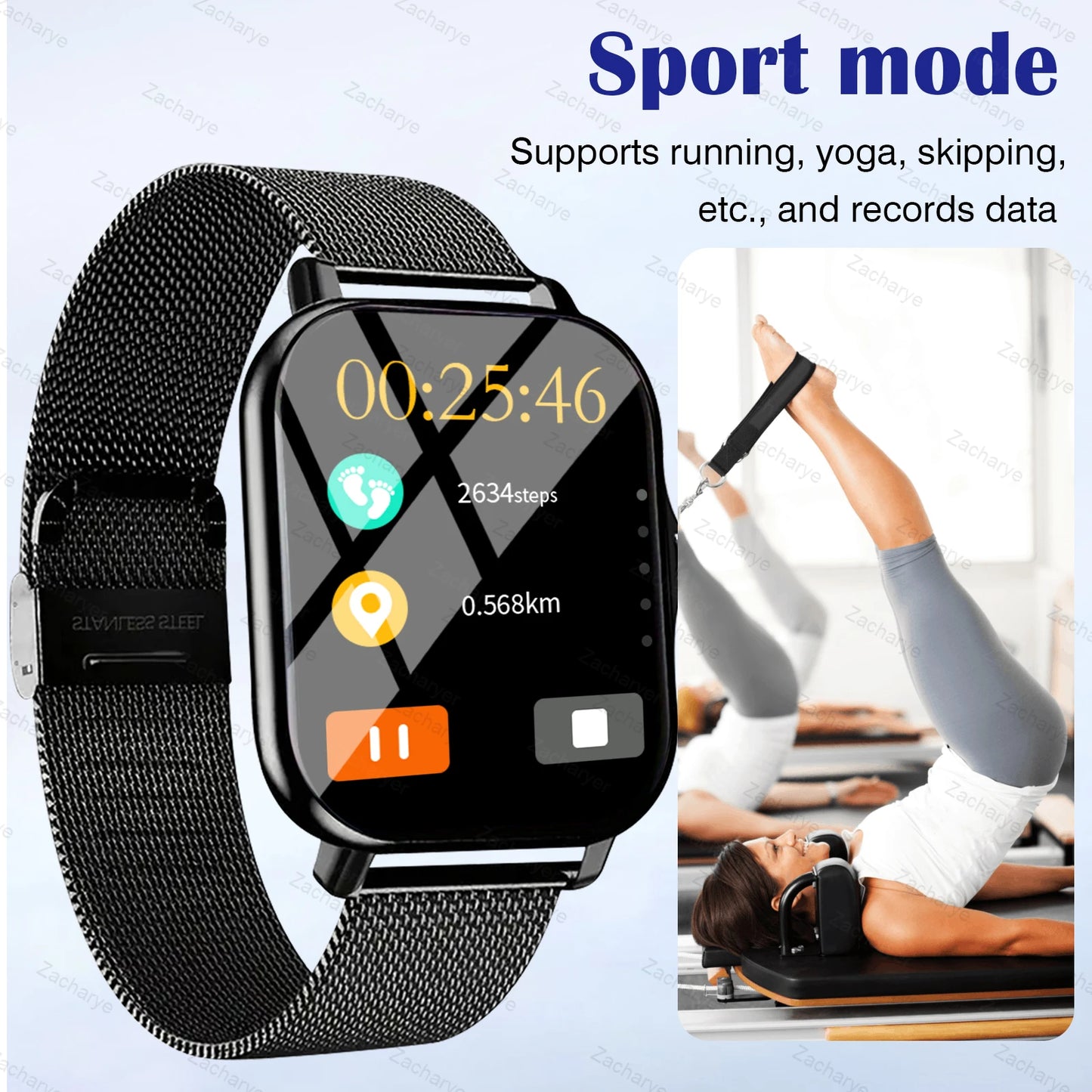 smart watch multiple sports and, weather notification,