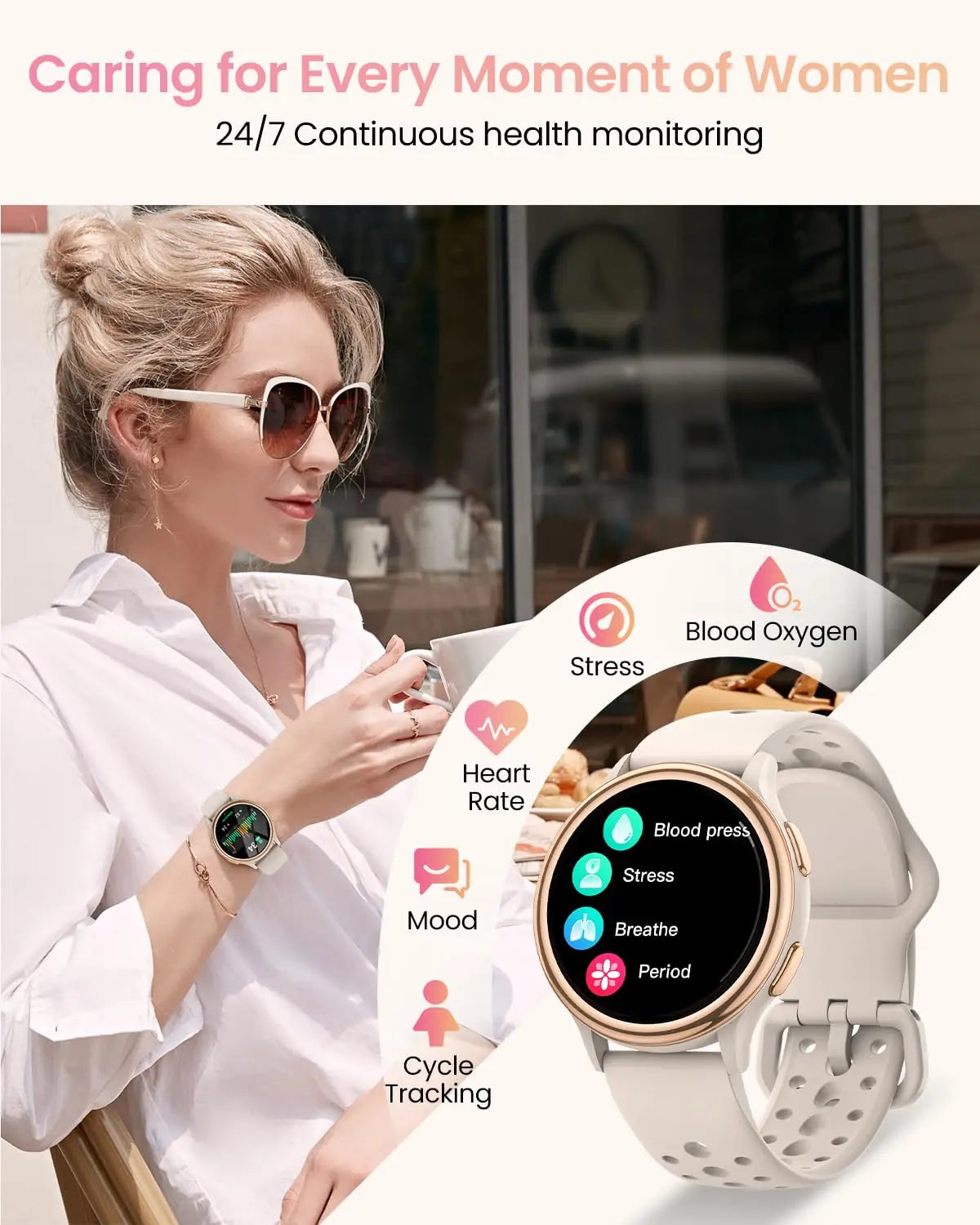 Smart Watches for Women, for iPhone & Android