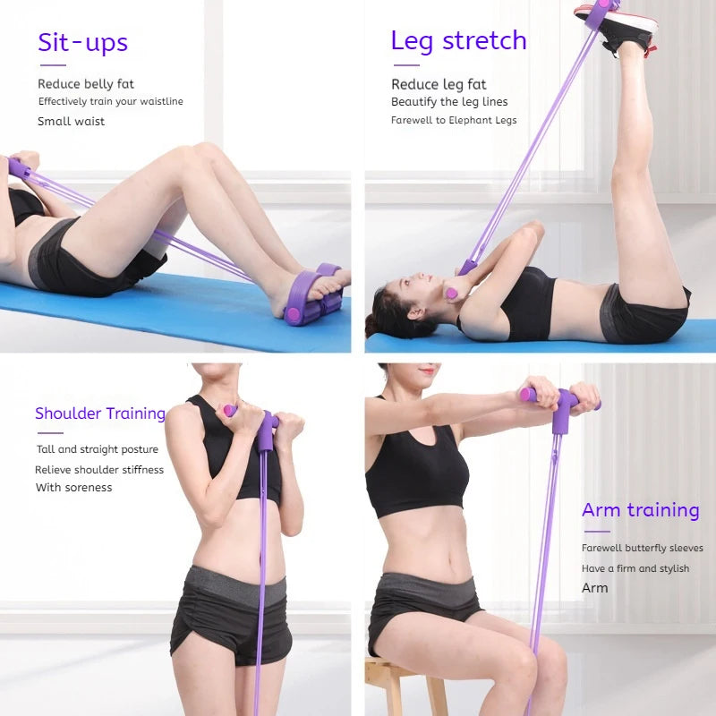 6-Tube Resistance Band Multi Function Tension Rope Bands