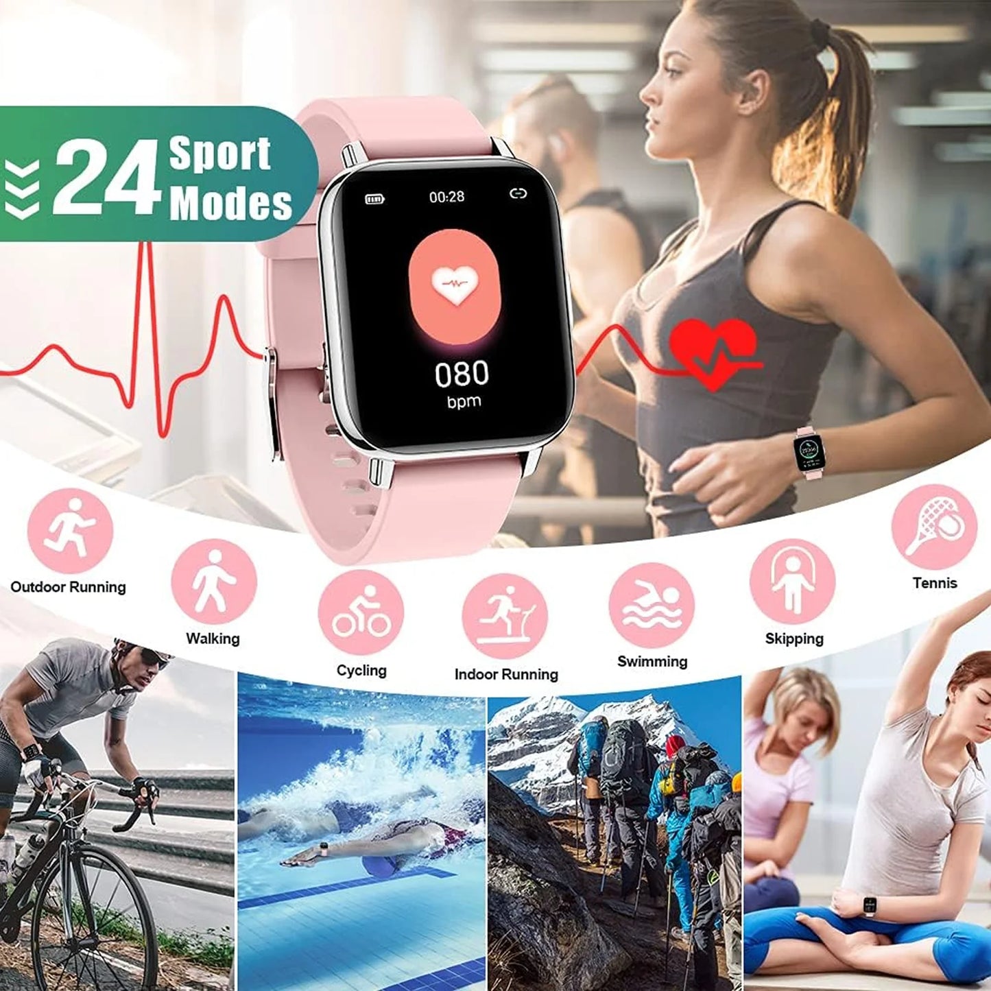 Smart Watch, Fitness Tracker for Men Women,