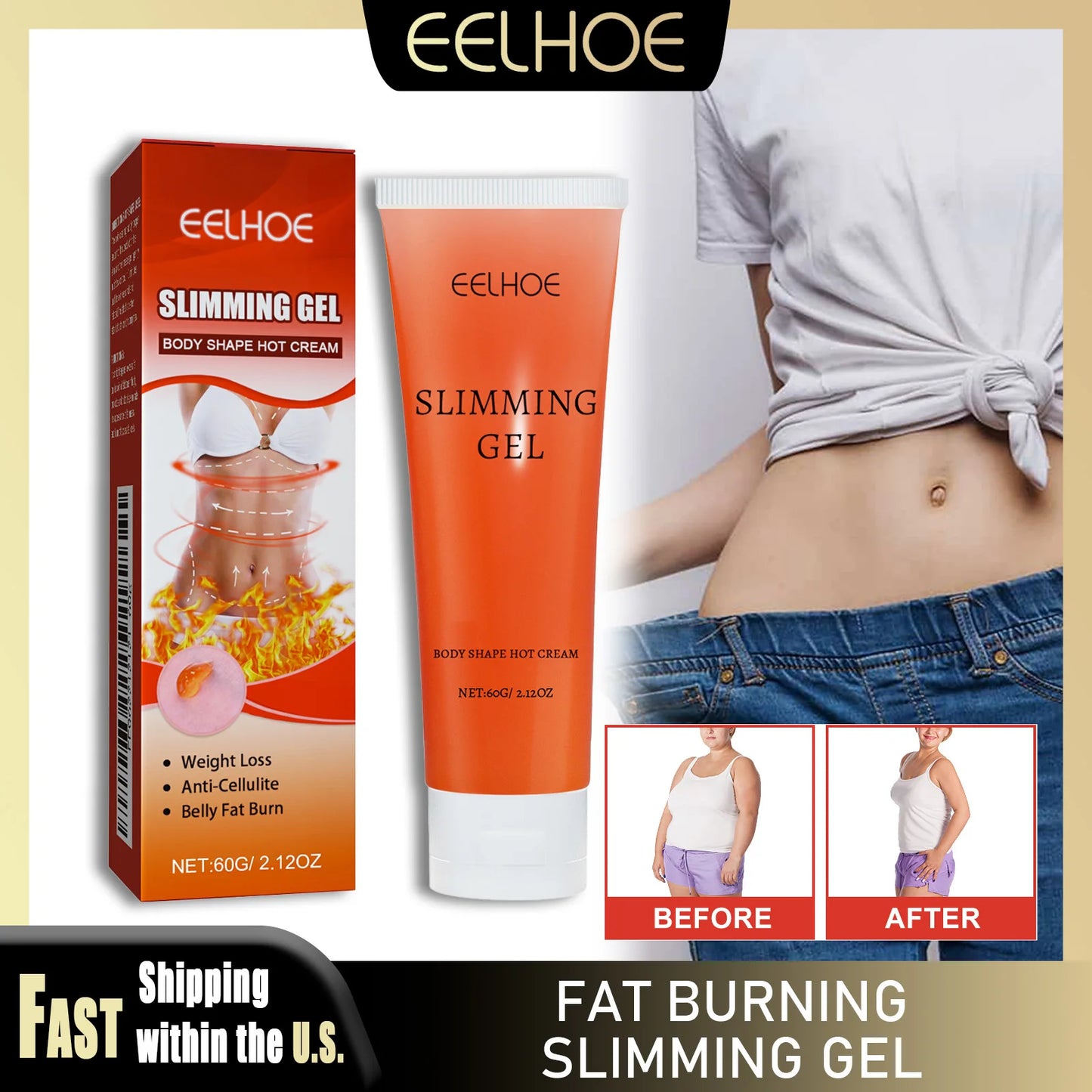 Fat Burning Slimming Gel Anti Cellulite.