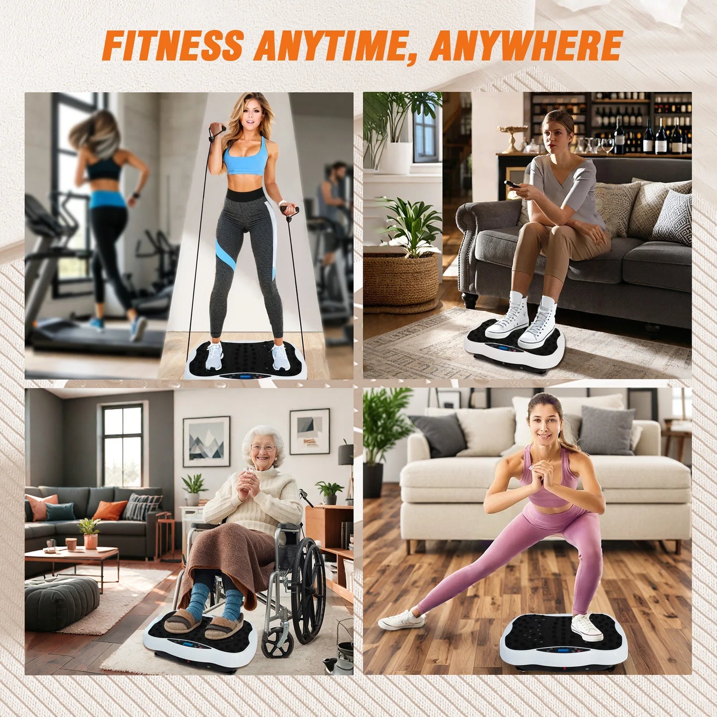 Full-Body Vibration Plate Exercise Machine.