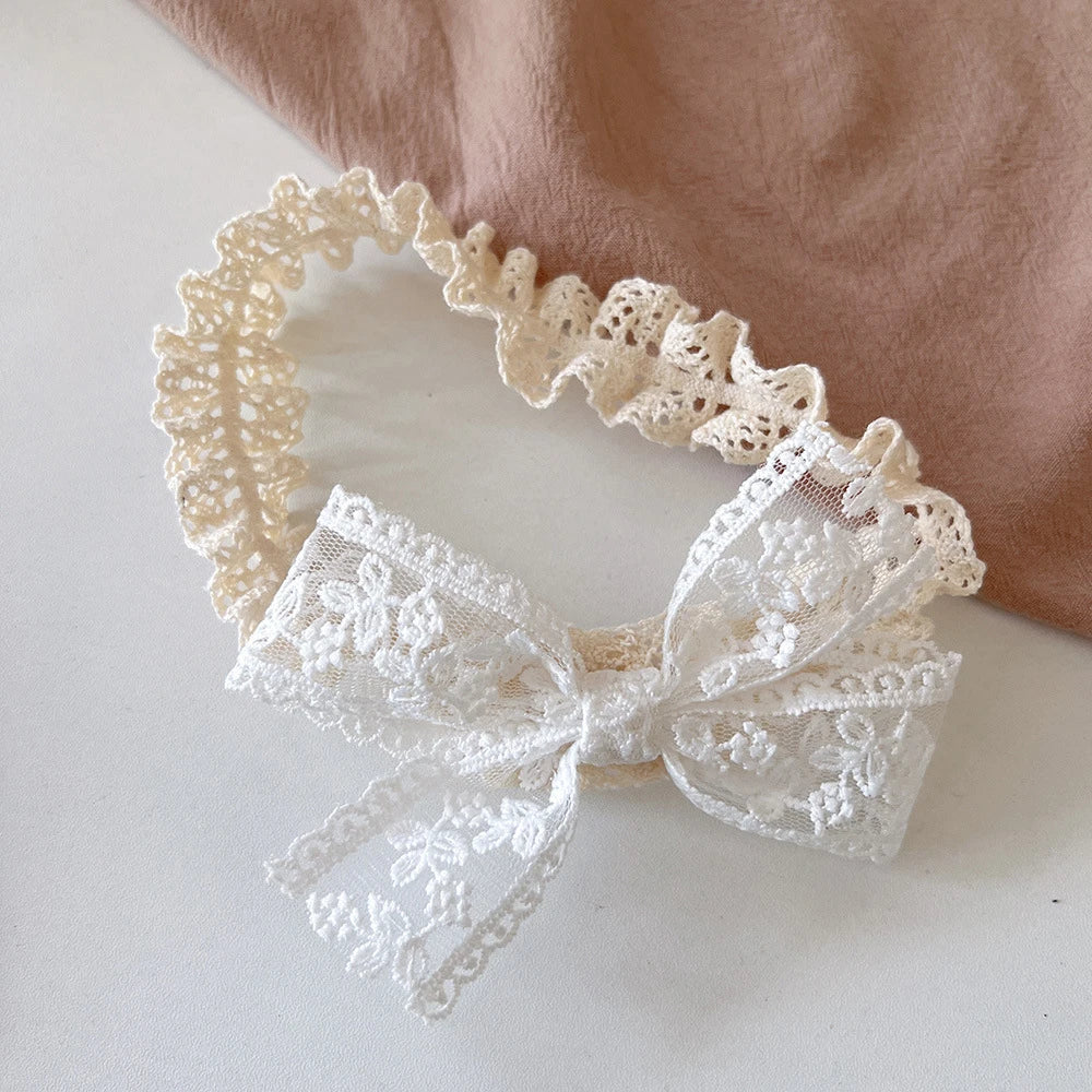 White Lace Baby Headband Newborn Hair Accessories