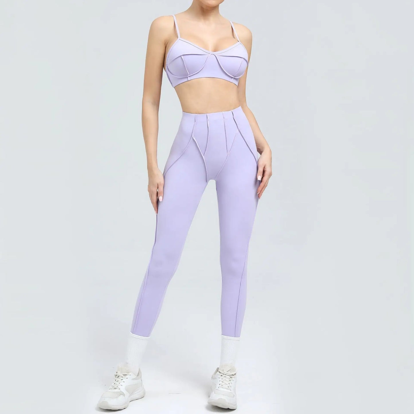 Seamless Yoga Sets High Waist Hip-lifting Leggings Sets for Women