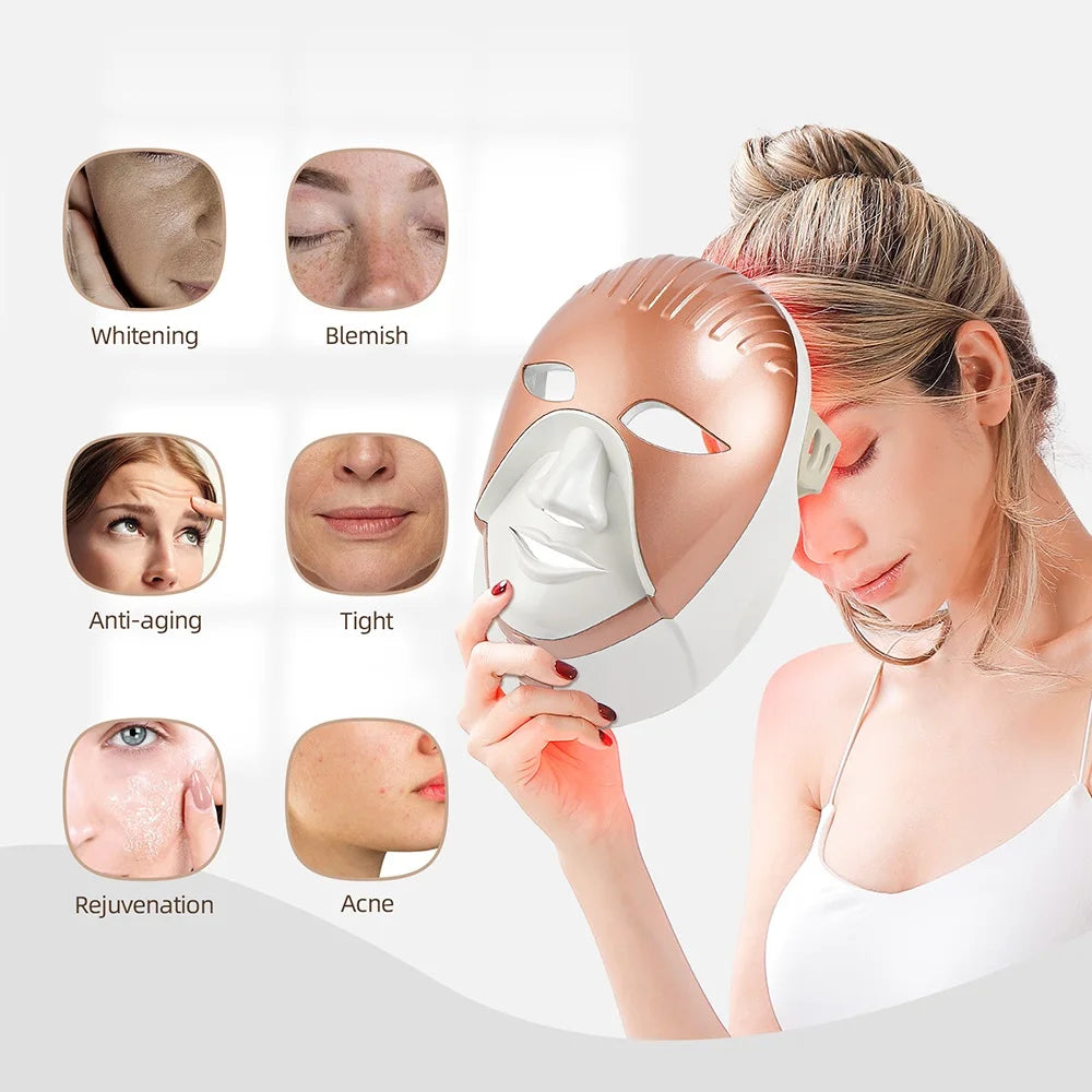 LED Face Neck Mask Skin Rejuvenation Repair