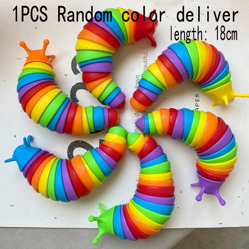 3D Slug Fidget Toy Colorful Slug Snail Toy