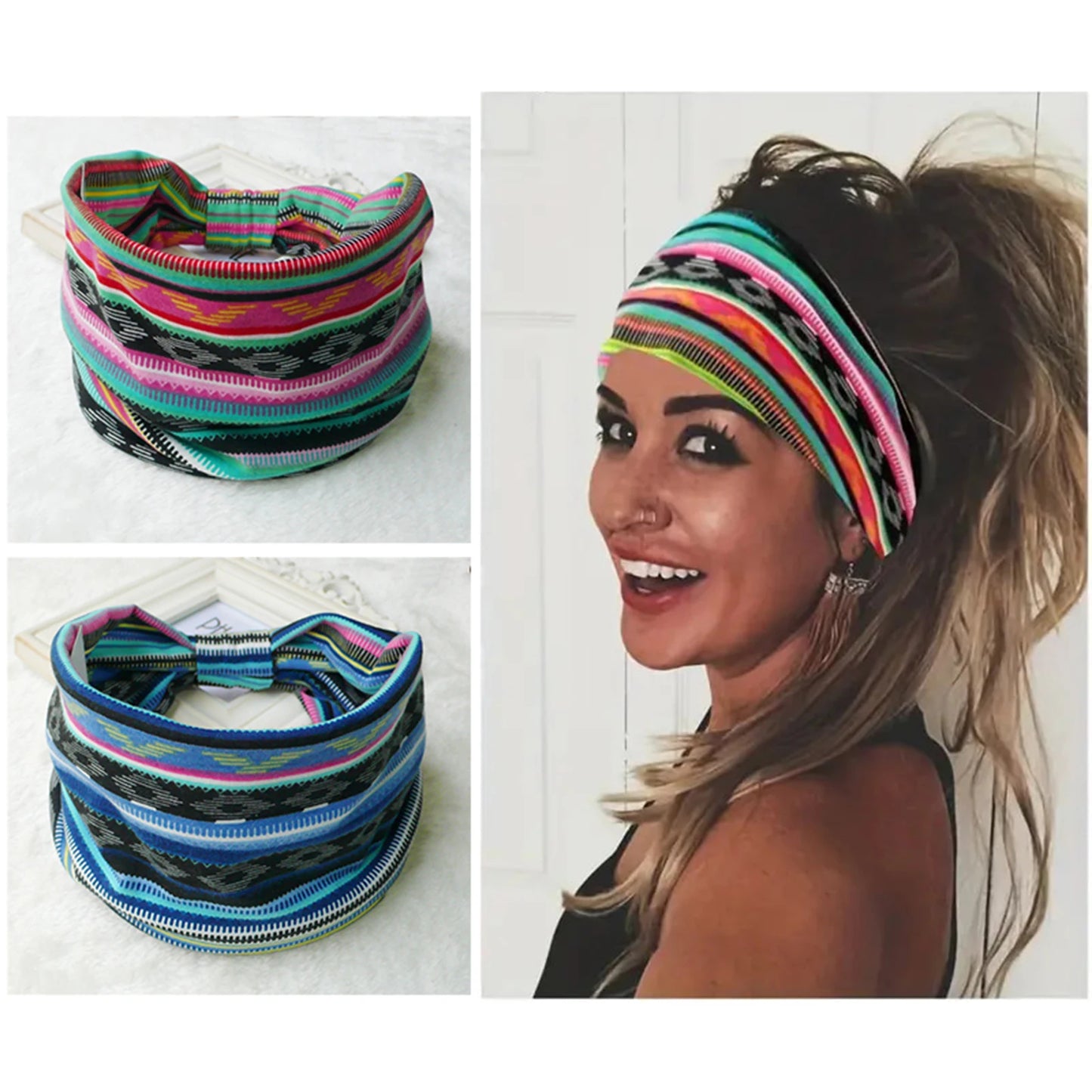 Fashion Wide Headbands Sweat-absorbent