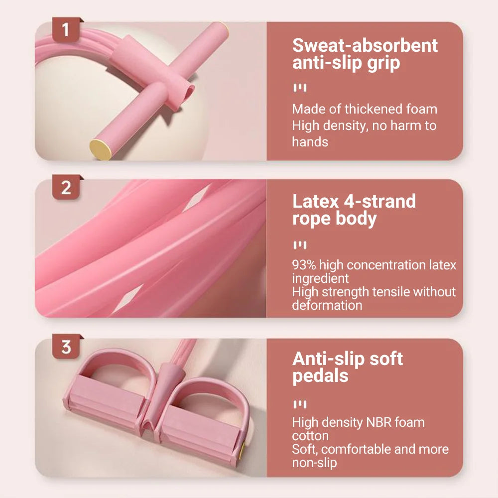 6-Tube Resistance Band Multi Function Tension Rope Bands