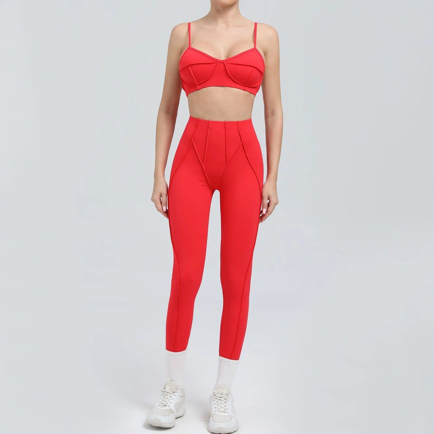 Seamless Yoga Sets High Waist Hip-lifting Leggings Sets for Women