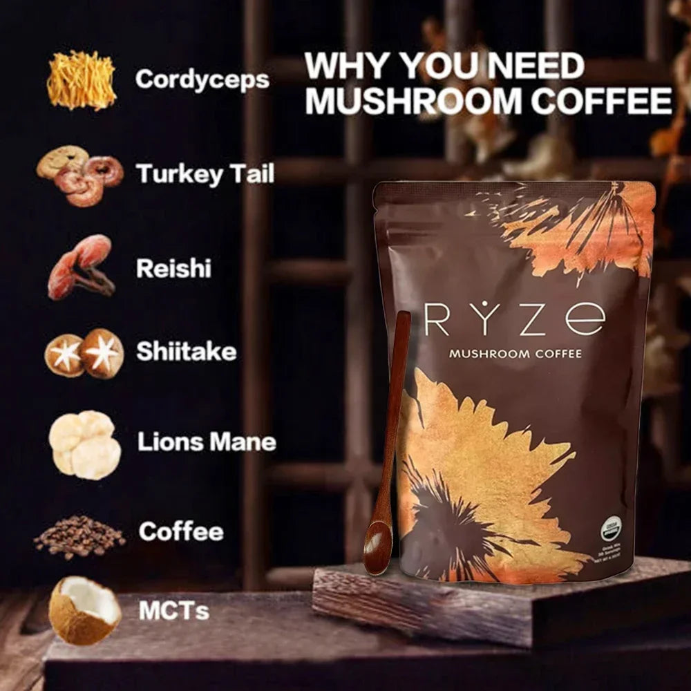 Organic Mushroom Coffee - Supports Immune Stress, Digestion