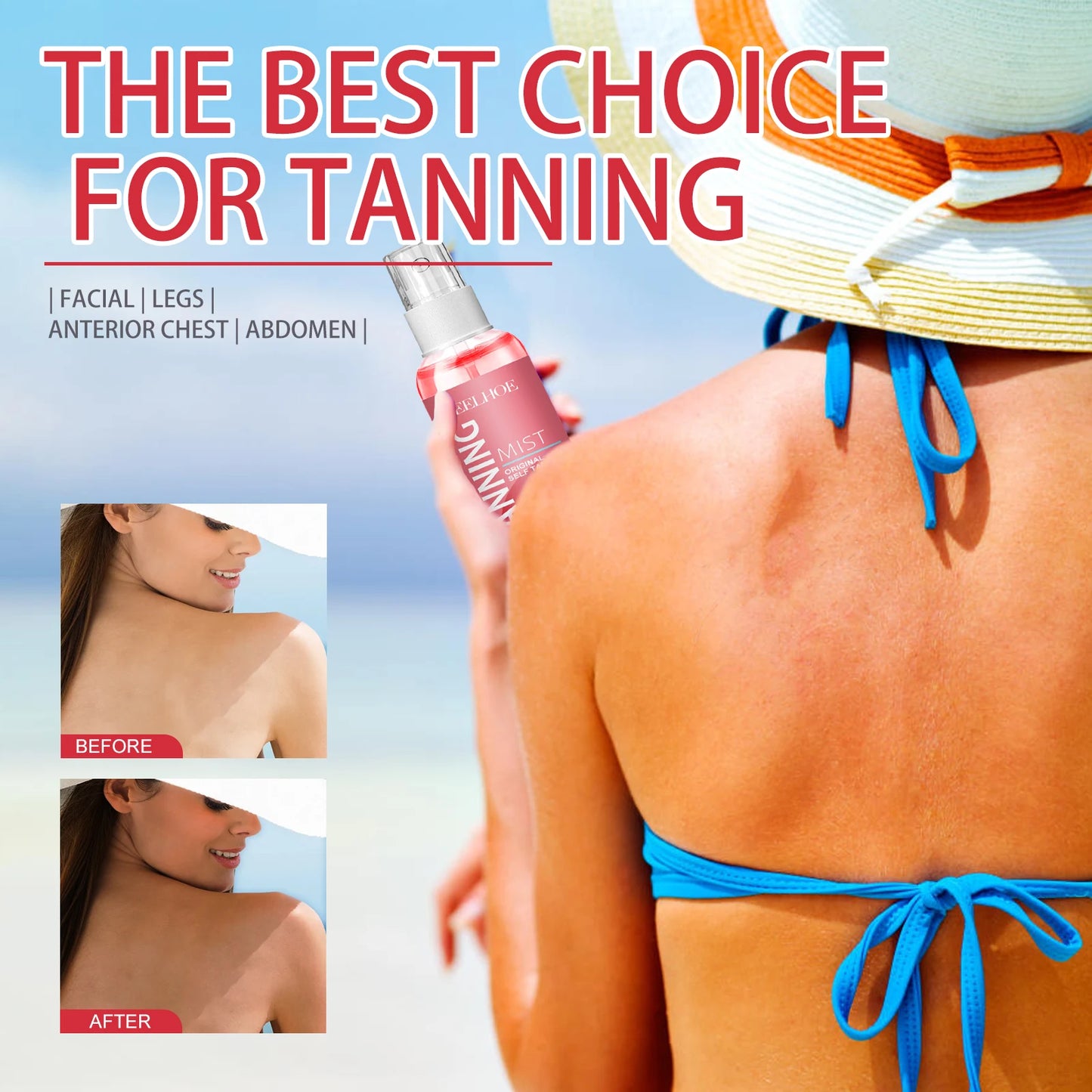100ml Tanning Spray, Moisturizing Oil For Summer Beach.