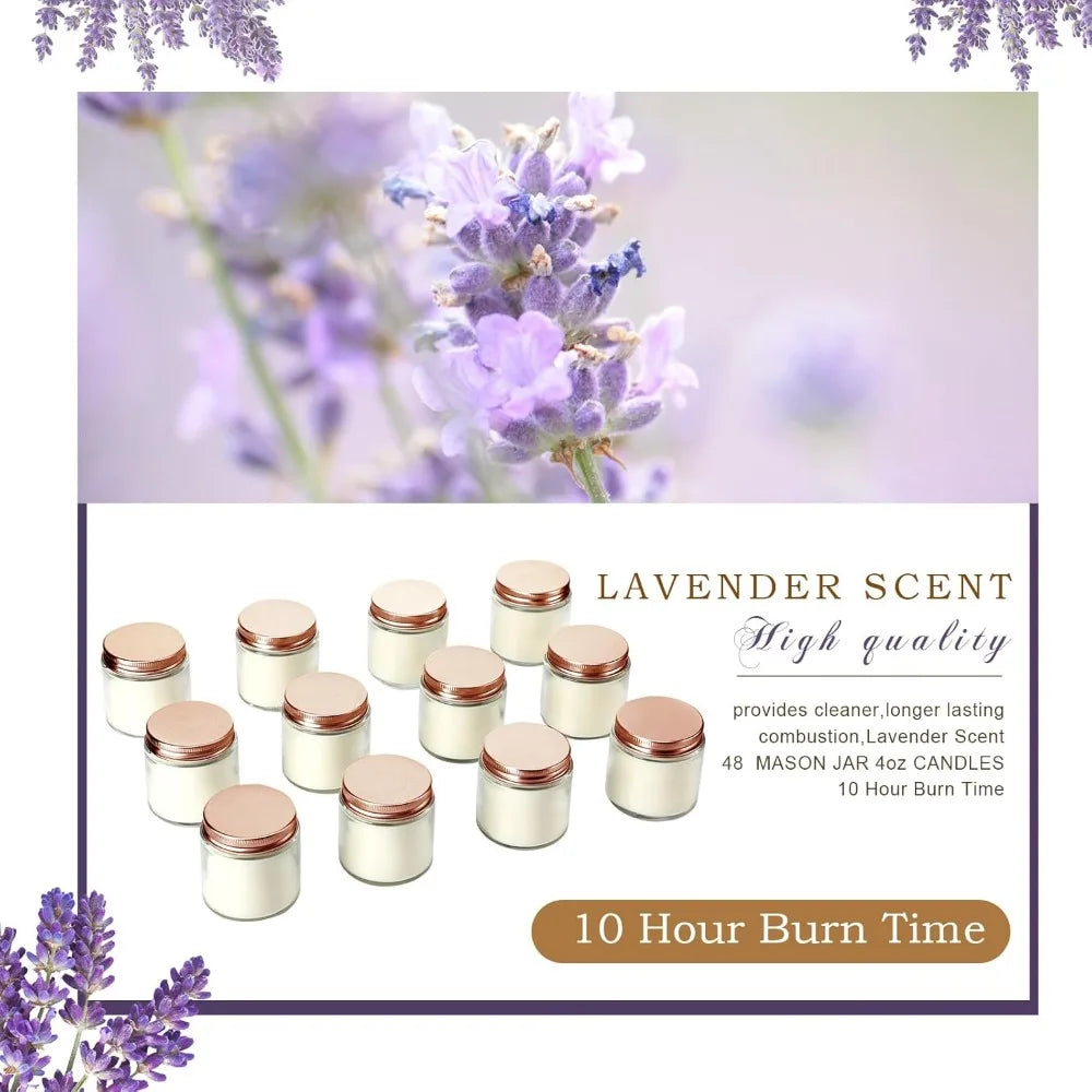 Mini Mason Jar Candles 4oz Small Scented stress Relief Candles