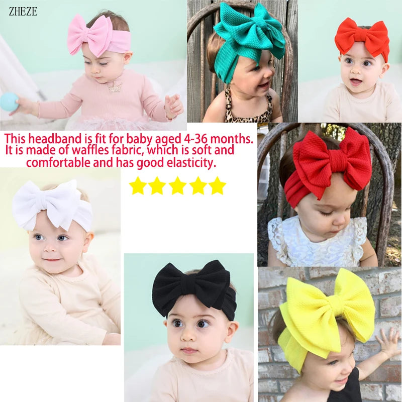 Big Double Layer Hair Bow Headband For Baby Girls