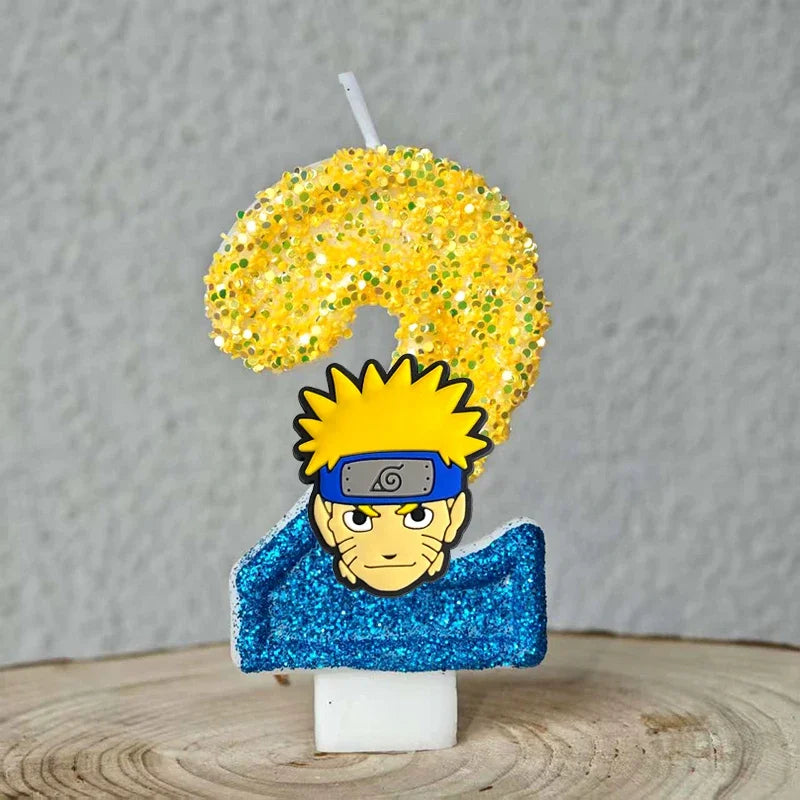Naruto Candles Anime Theme Cake Decoration.