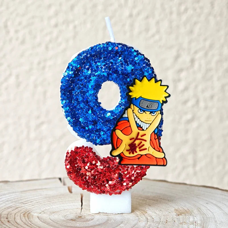 Naruto Candles Anime Theme Cake Decoration.