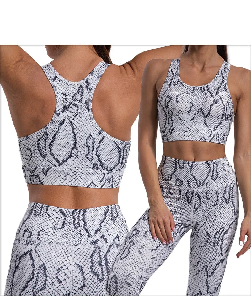 Leopard Print Yoga Set Women Clothing Tracksuits
