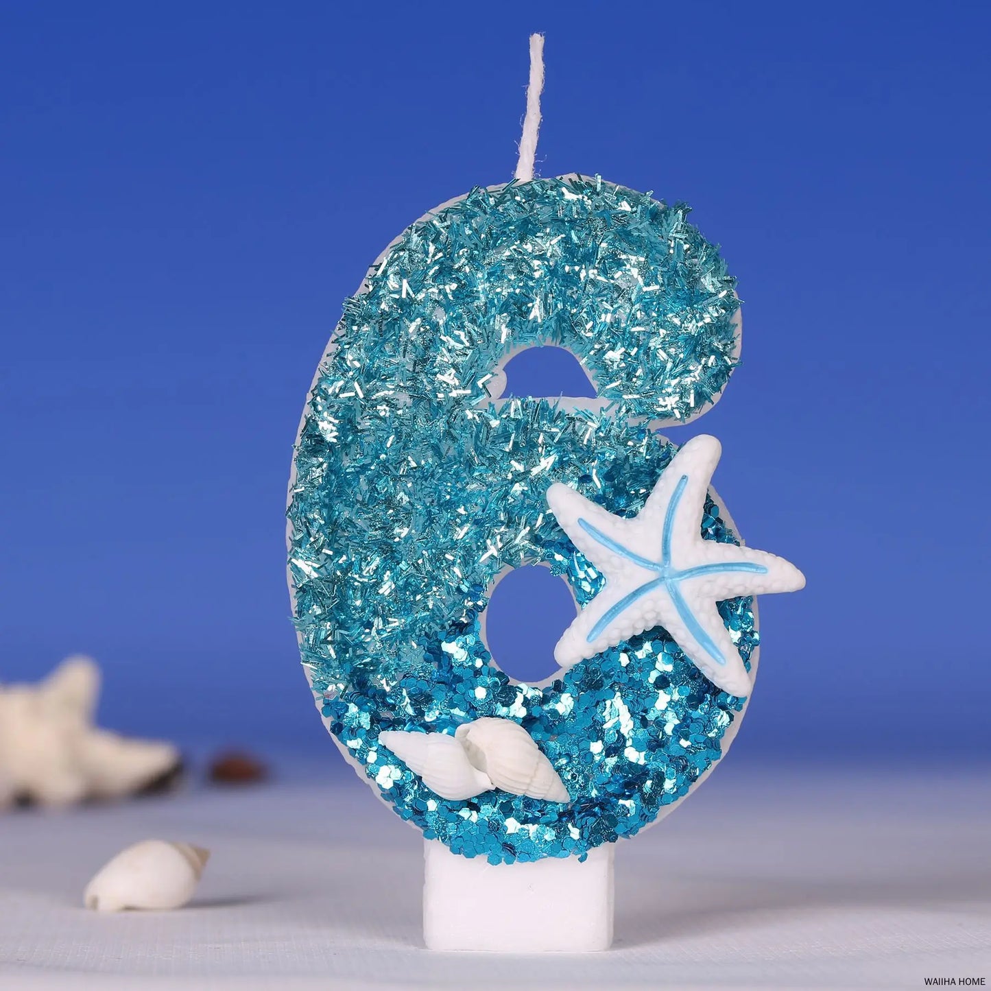 Blue Snowflake Cake Candles.
