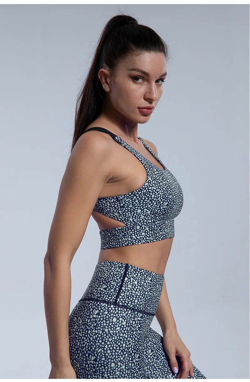 Leopard Print Yoga Set Women Clothing Tracksuits