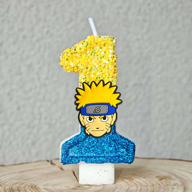 Naruto Candles Anime Theme Cake Decoration.