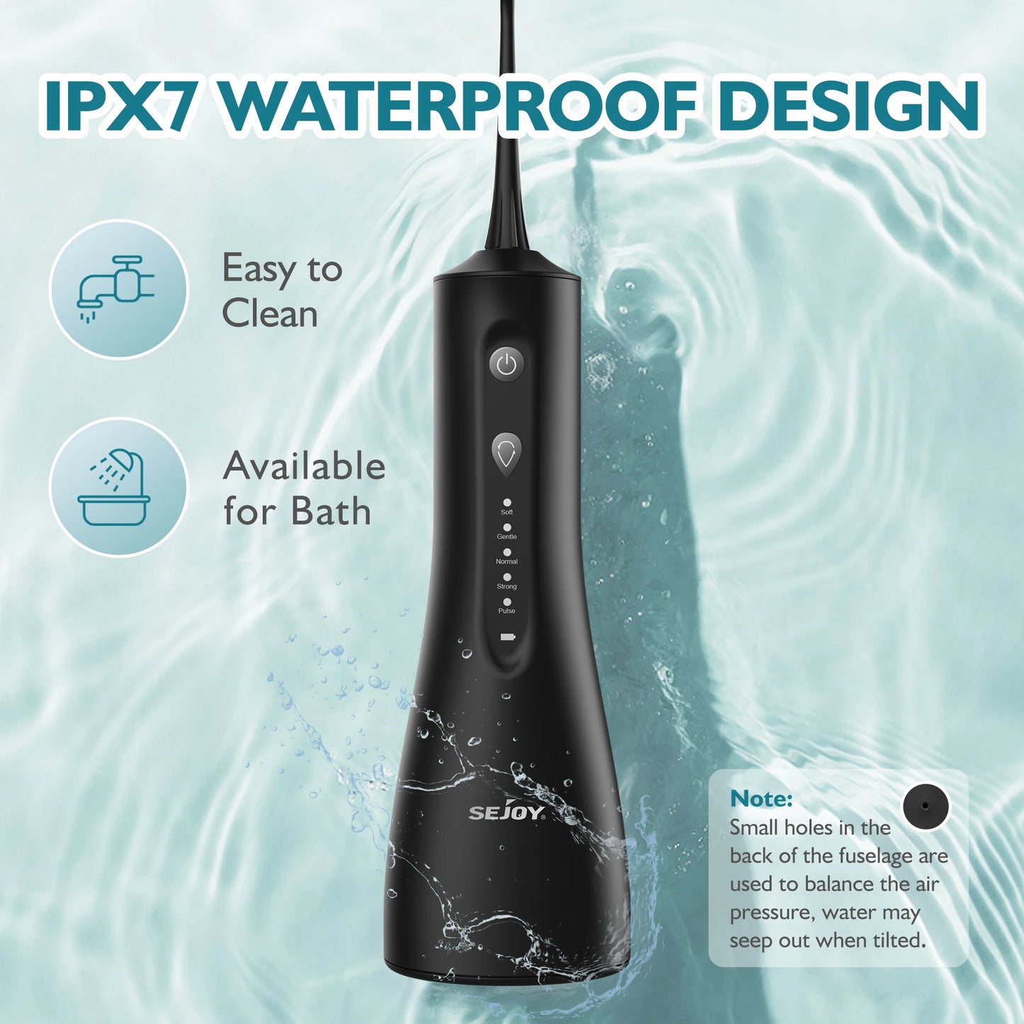 Sejoy Cordless Water Flosser for Teeth Cleaning