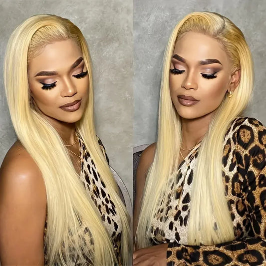 Density Straight Blonde, Lace Frontal Wig.