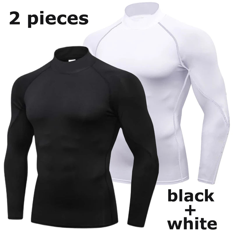 Men's Turtleneck Quick dry shirts.