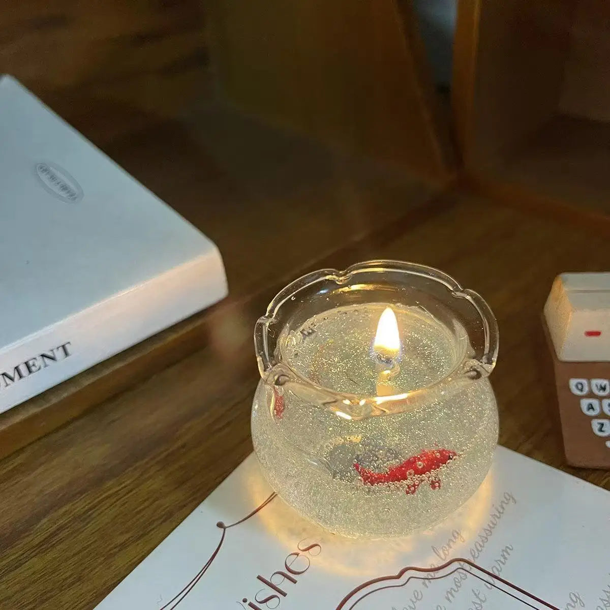 Bubble Fish Tank Goldfish candle.