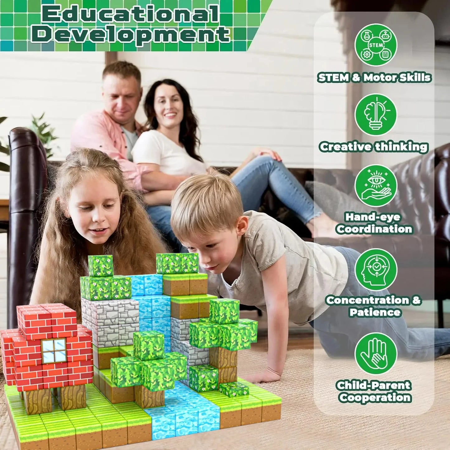 Magnetic Building Cubes Set.