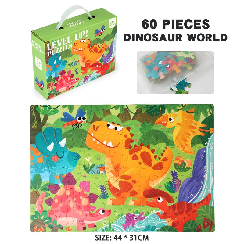 Montessori Kids cartoon puzzles.