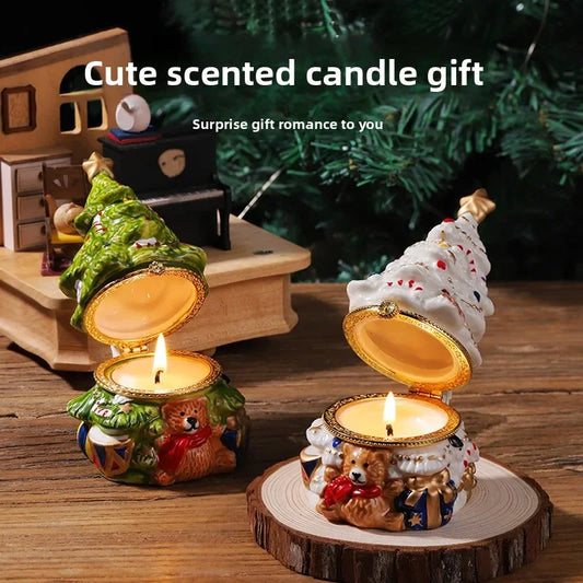 Christmas tree aromatherapy candle gift.