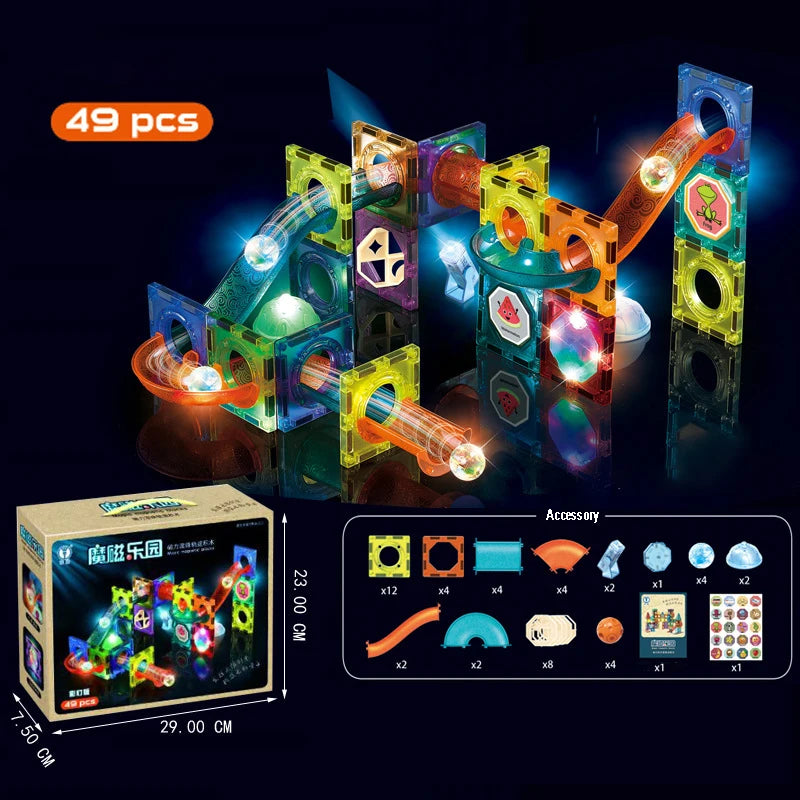 Lighting Magnetic Tiles.