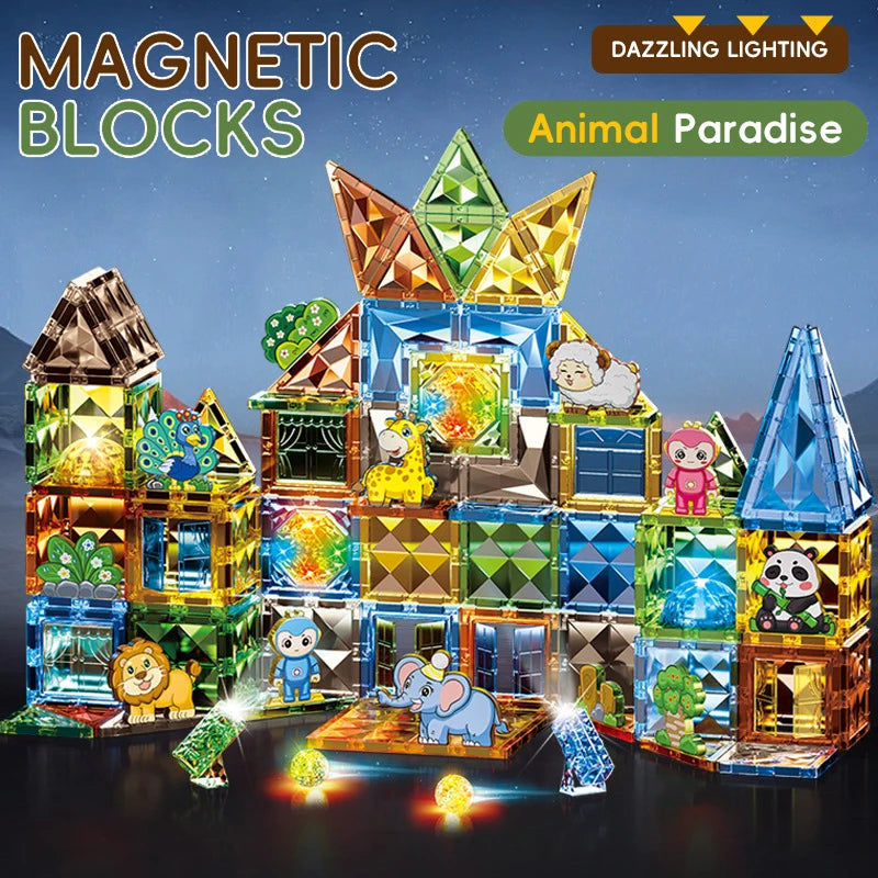 Lighting Magnetic Tiles.