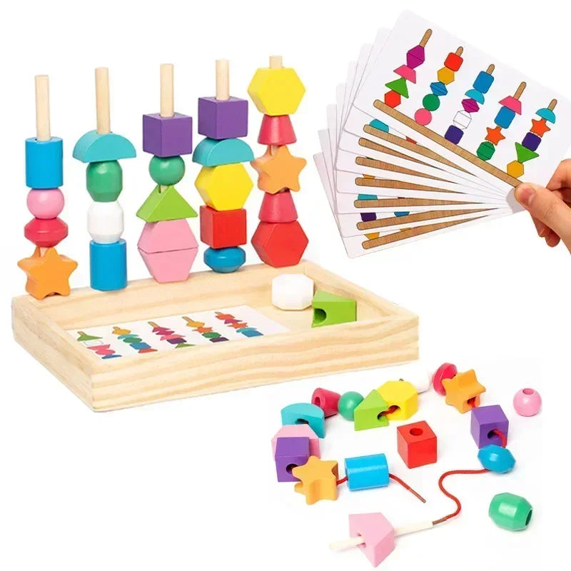 Montessori Wooden Shape Game.