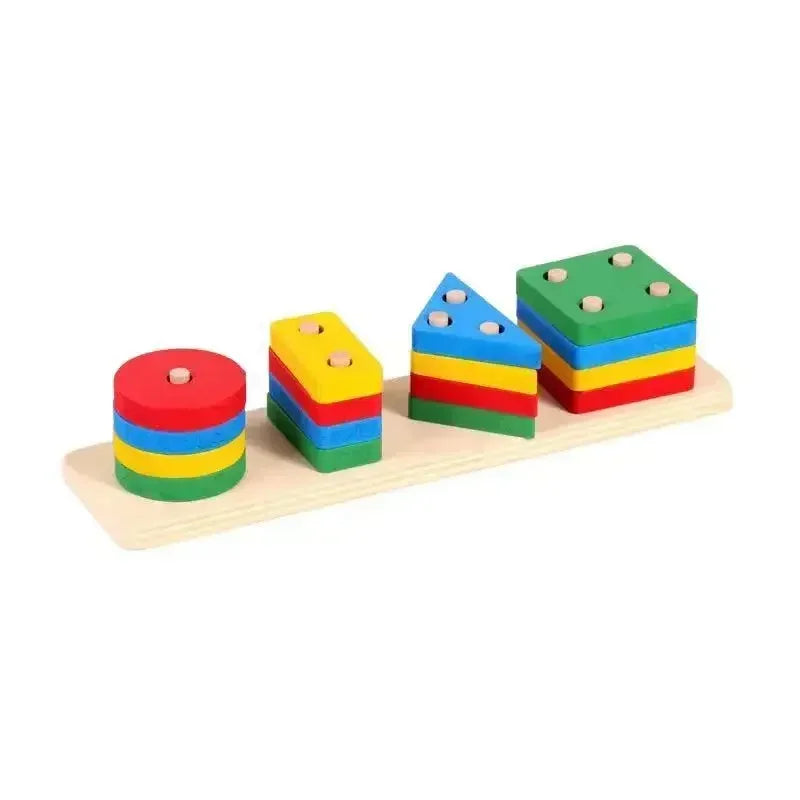Montessori Wooden Shape Game.