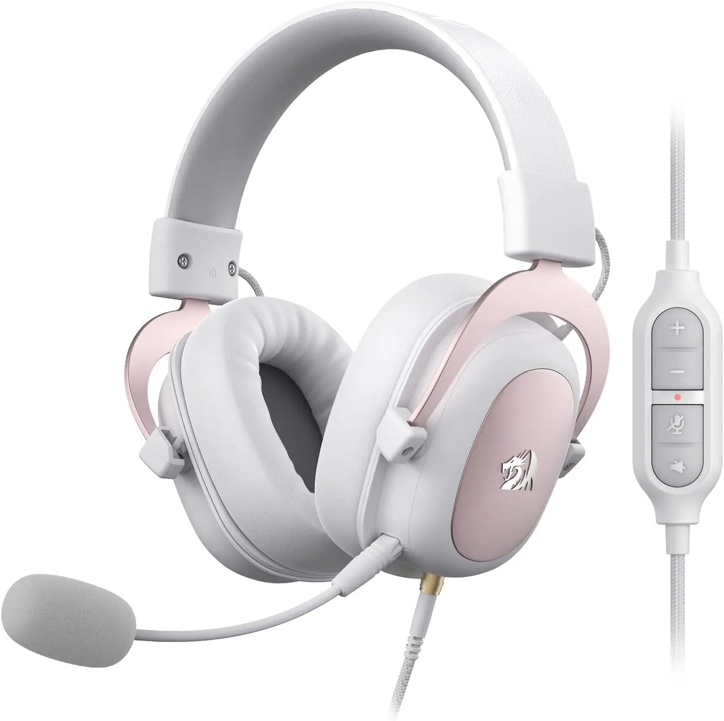 White Wired Gaming Headset -