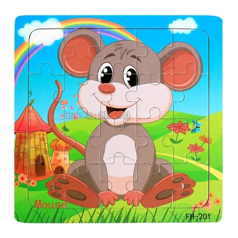 20pcs Wooden Educational Jigsaw Puzzle