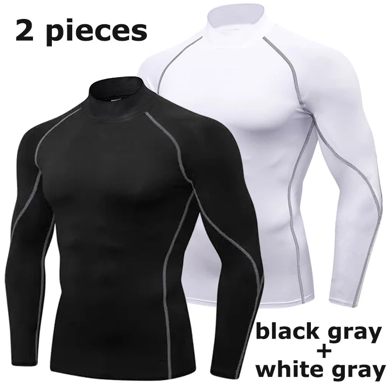 Men's Turtleneck Quick dry shirts.