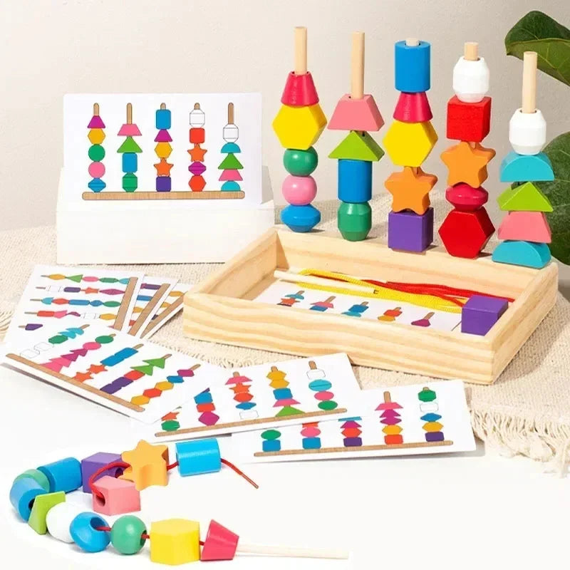 Montessori Wooden Shape Game.