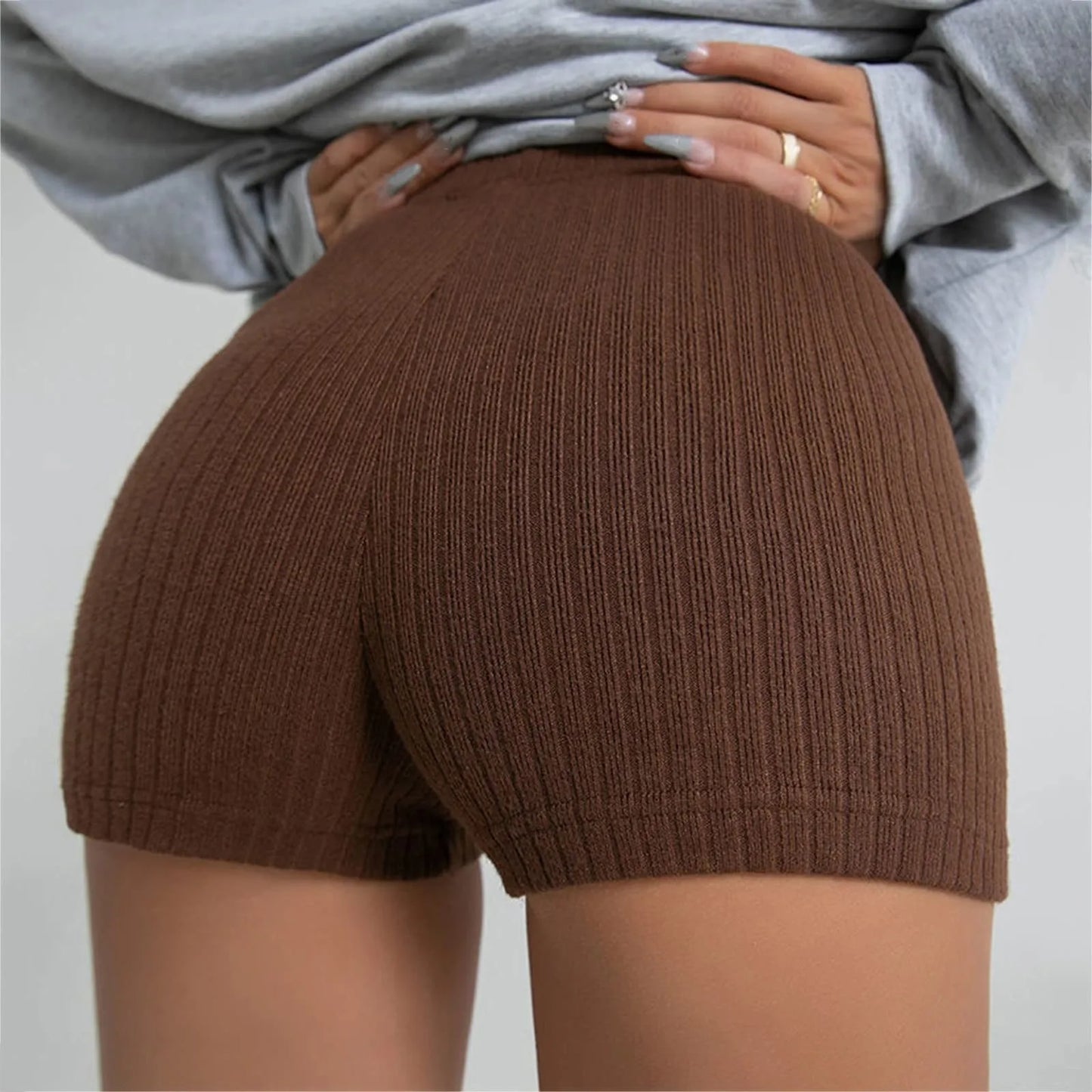 Women's Slim Fit Solid Color Hot Pants.
