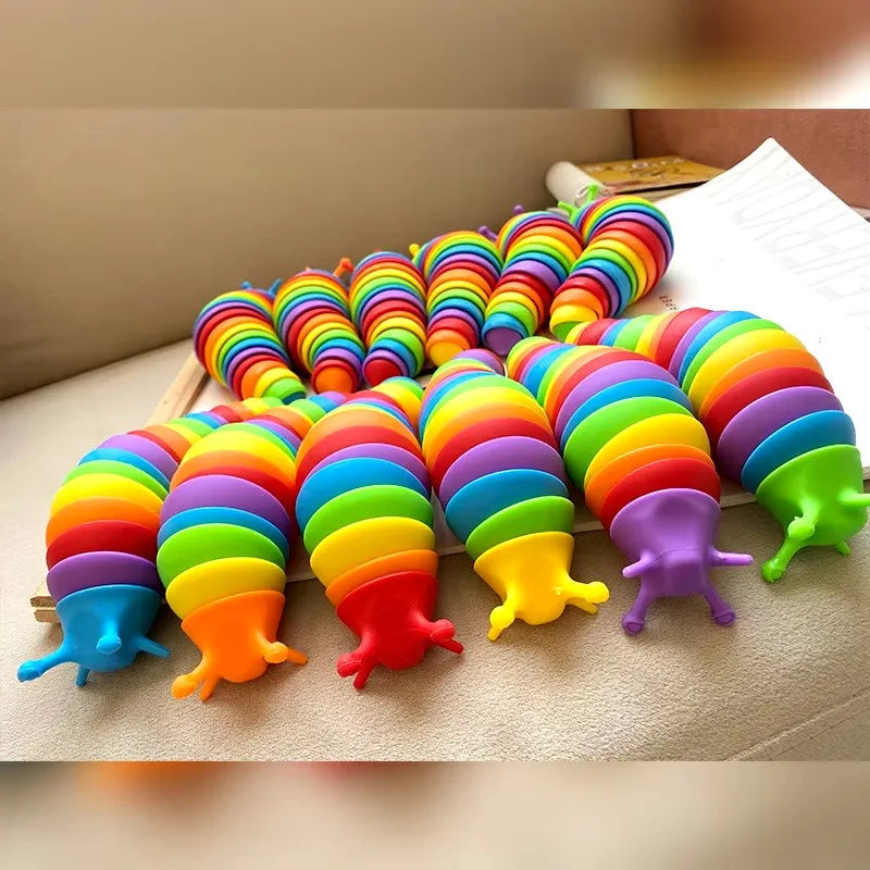 3D Slug Fidget Toy Colorful Slug Snail Toy